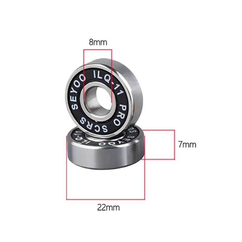 8 Piece ILQ 11 High Speed Bearings For Skateboard Longboard Inline Roller Skates And Ice Skates Low Noise For Children