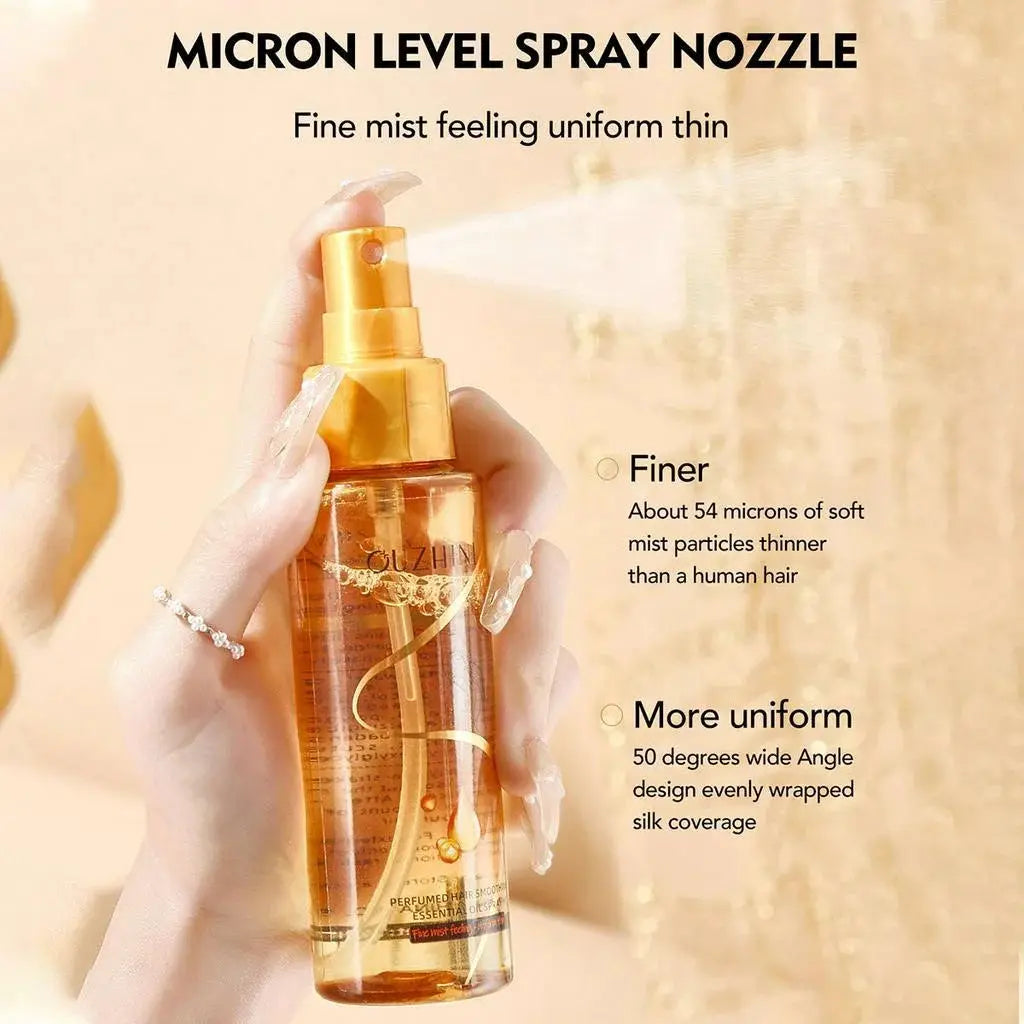 Deep Nourishing Hair Care Essential Oil Spray For Luster Repairing Damaged Hair And Frizz Control Fragrance