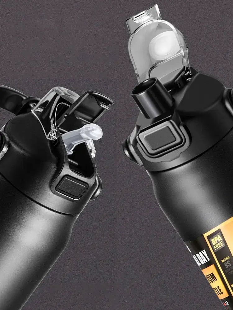 Outdoor Stainless Steel Vacuum Insulated Thermos Mug With Straw