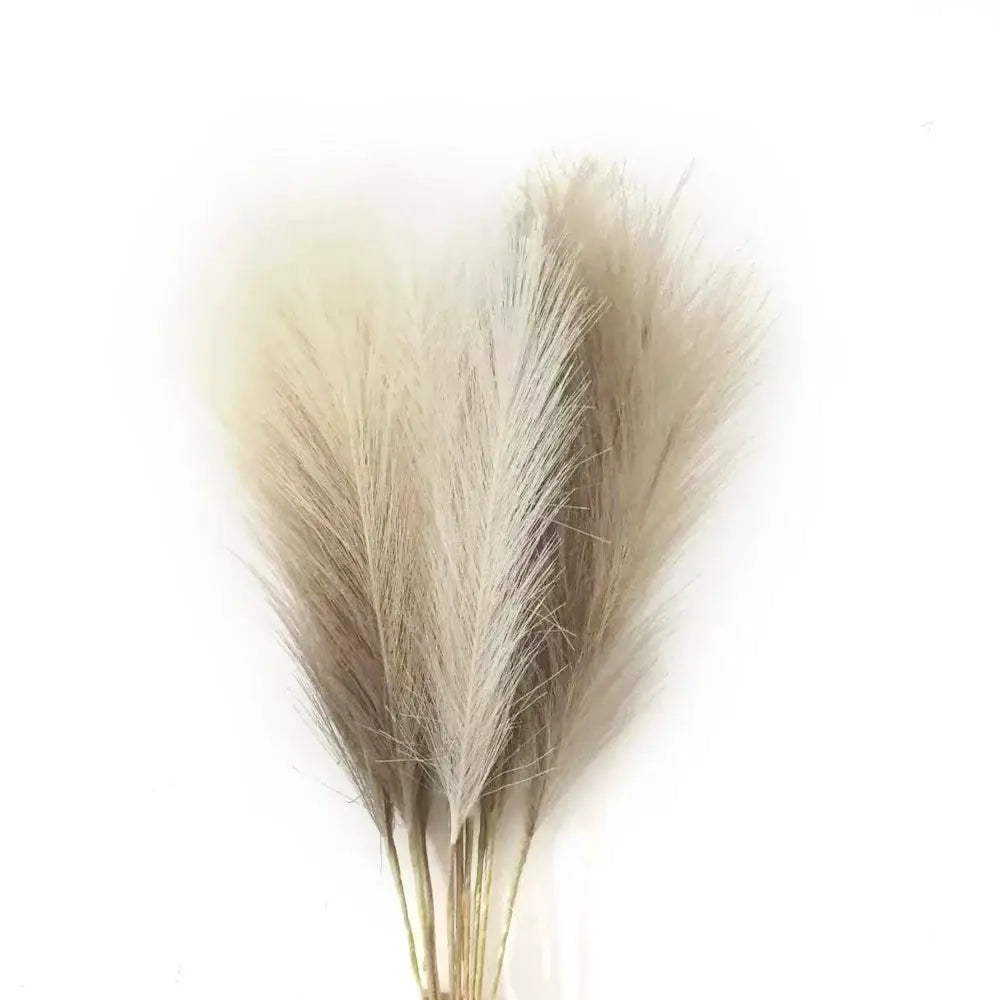Simples Market 6Pcs artificial pampas grass stems in beige cream for DIY floral decor