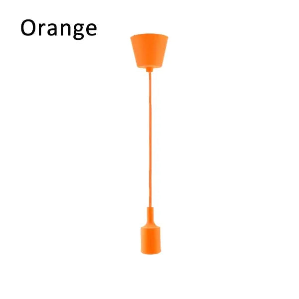 Pendant lamp, orange silica gel, single head with 100cm cord