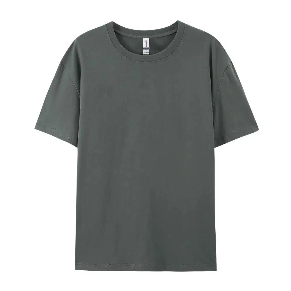 One Hundred Percent Cotton Solid T Shirts For Men And Women Short Sleeve Casual Wear Soft Tees