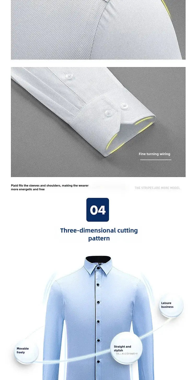 Men's light blue long-sleeve dress shirt from Simples Market, business casual