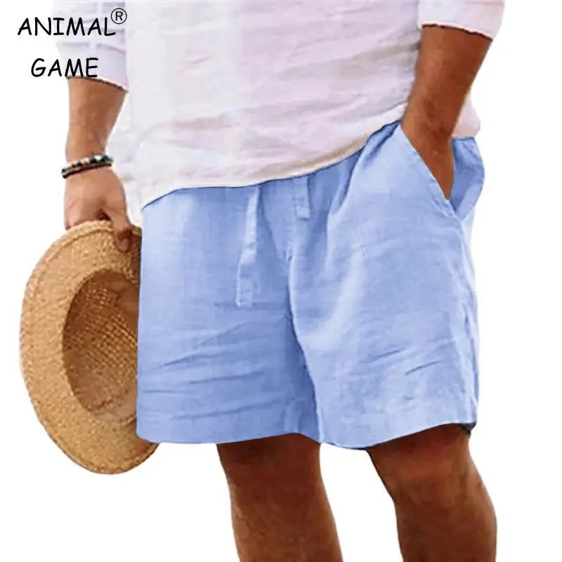 Mens Cotton Solid Color Lightweight Gym Shorts Oversized Beach Jogging Sport Shorts For Men