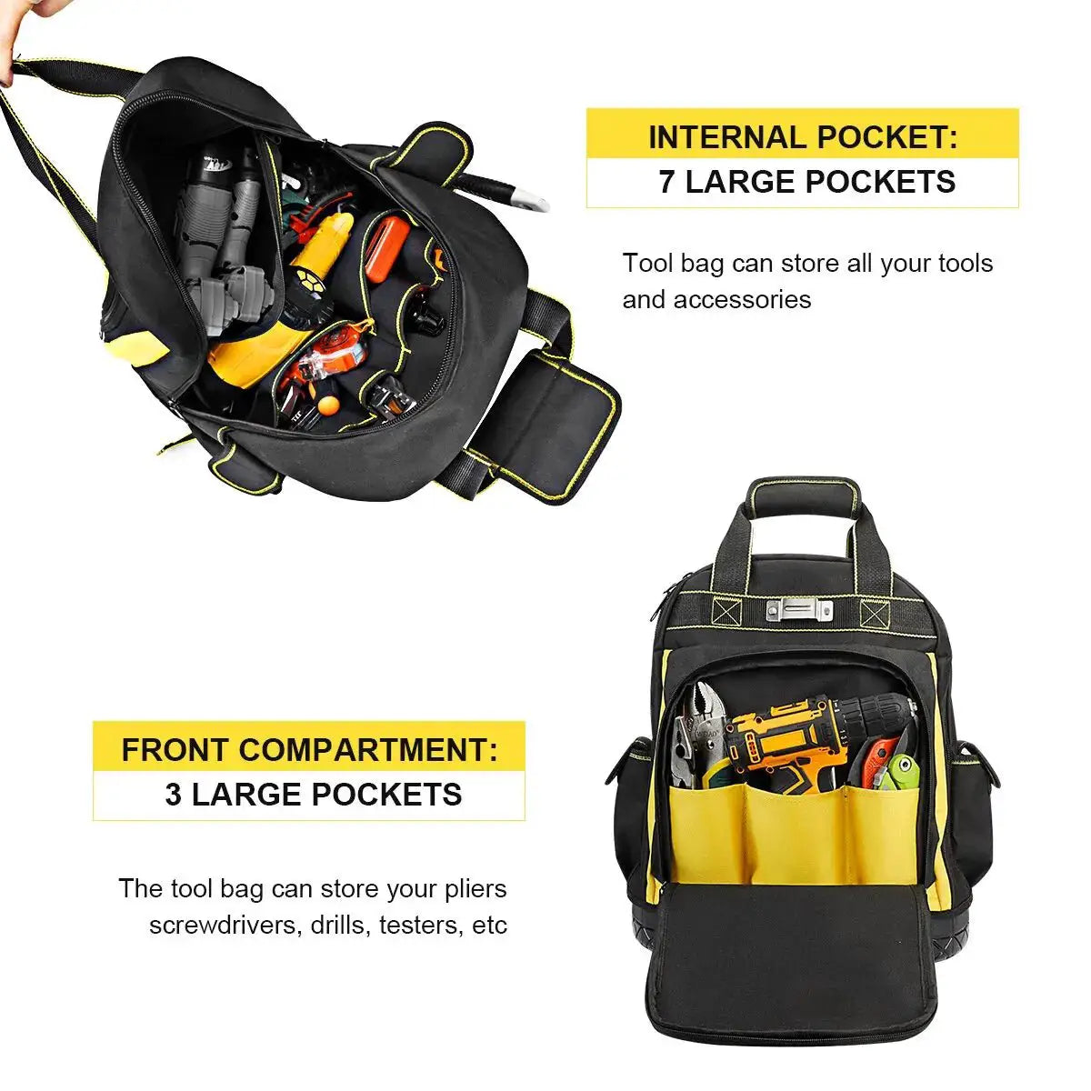 AIRAJ Heavy - Duty Waterproof Tool Backpack - Simples Market