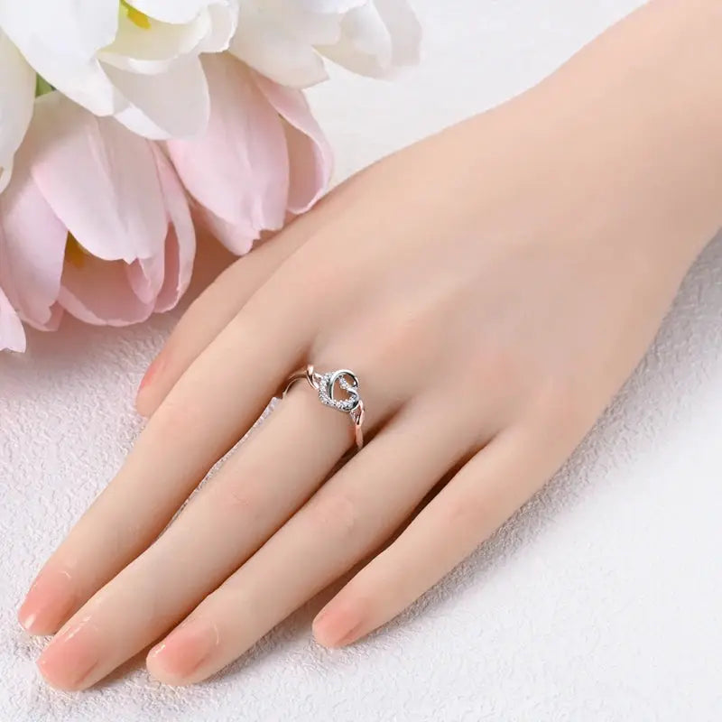 925 Sterling Silver Rings Bow Heart Star Sun Moon Zircon For Women Jewelry Birthday Anniversary Gifts