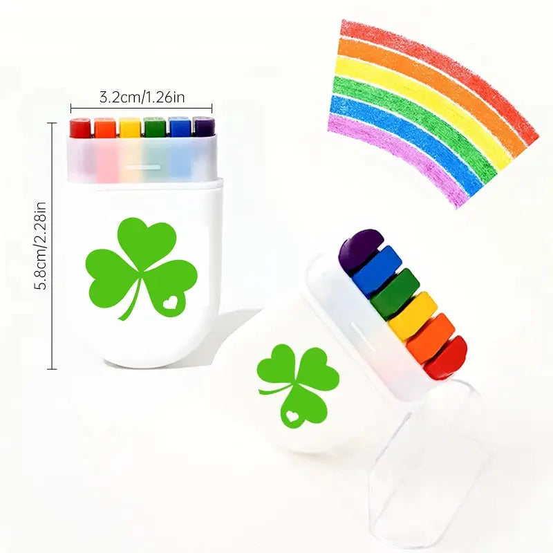 2 Pcs Rainbow Crayon Paint Color Set Oil Pastel Accessories For Birthday Party Christmas Halloween Gift