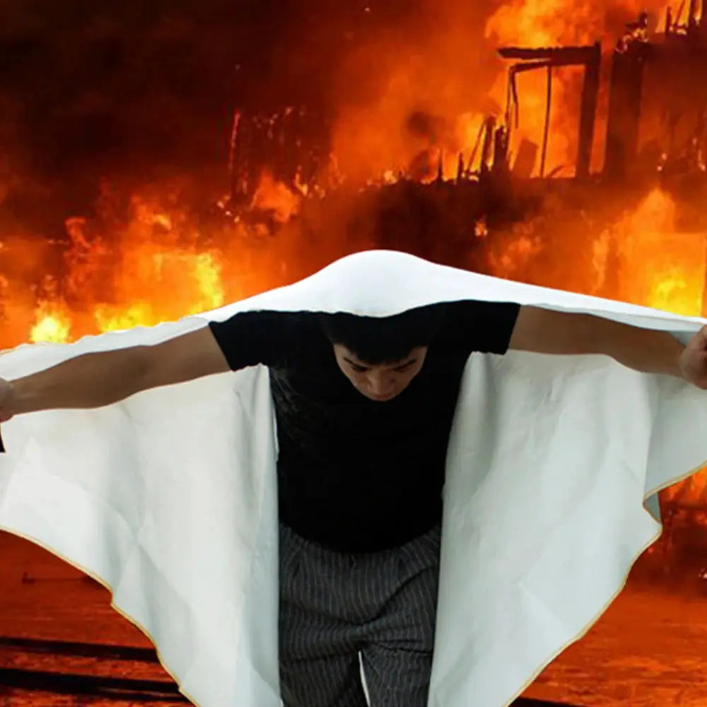 1M X 1M Emergency Fiberglass Fire Blanket Flame Retardant Safety Cover For Fire Suppression