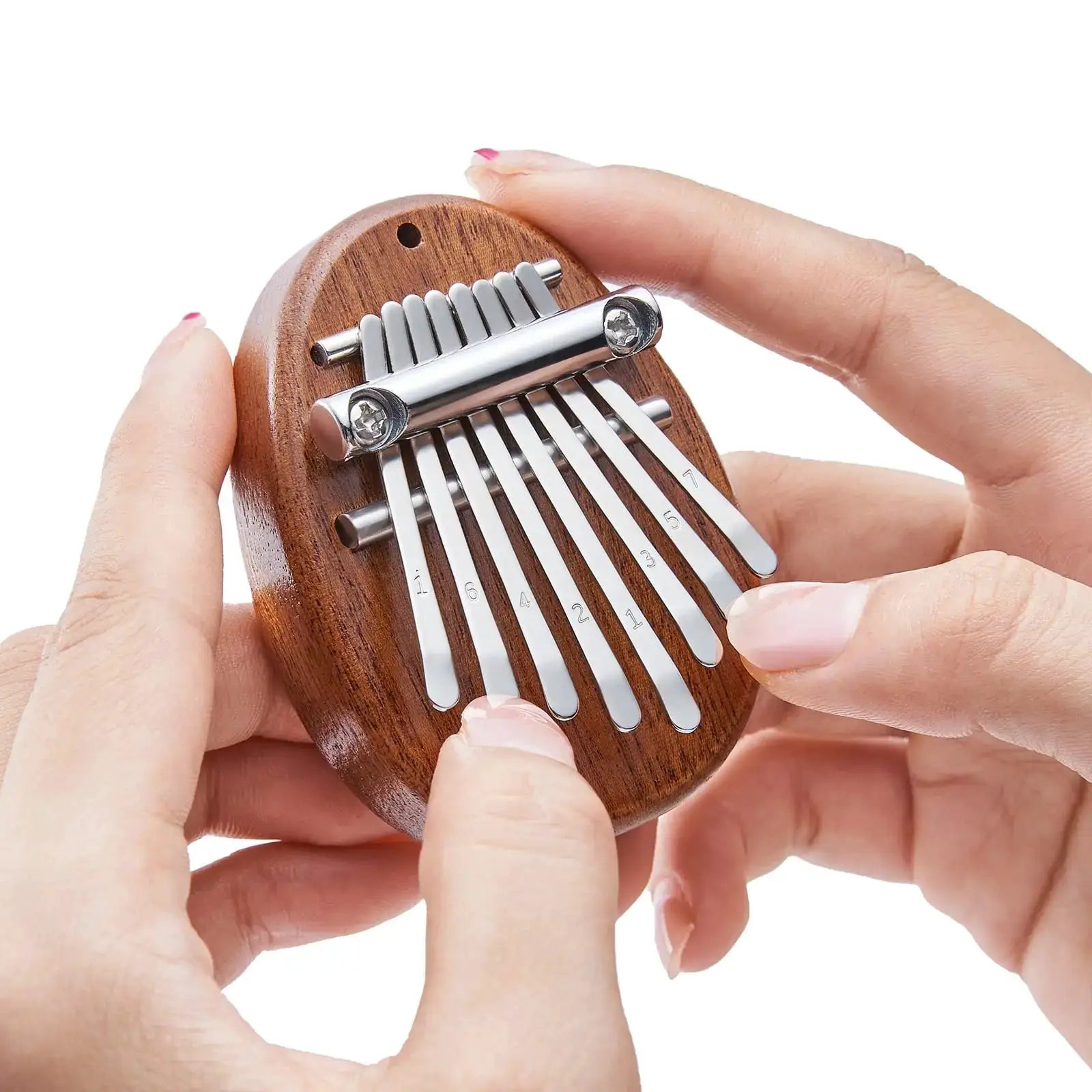 Mini Kalimba 8 Key Thumb Piano Water Drop Style Portable Gift Set For Kids Cute Exquisite Instrument