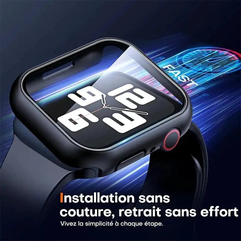 Glass+Cover For Apple Watch case 44mm 40mm 41 42 45 mm 49mm 46mm Screen Protector iWatch series Ultra 10 9 8 7 6 SE 5 Accessorie