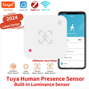 Tuya Zigbee WiFi Human Presence Sensor MmWave Radar Detector With Luminance Sensor For Smart Home Smart Life Replace PIR