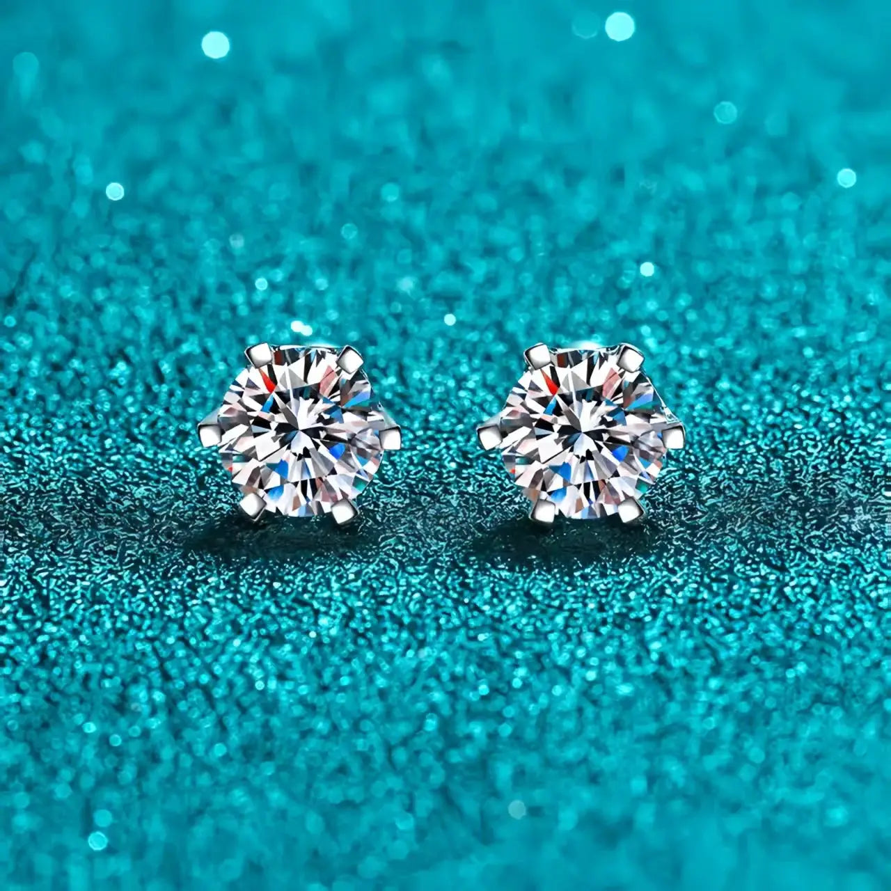 Moissanite Screw Back Stud Earrings D Color 925 Sterling Silver 6 Prong Setting For Women Wedding Fine Jewelry