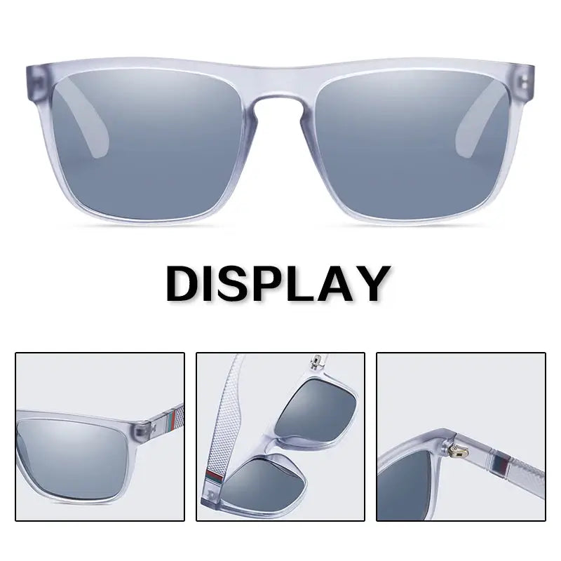Unisex Vintage Square Polarized Sunglasses UV400 Protection For Driving And Fishing