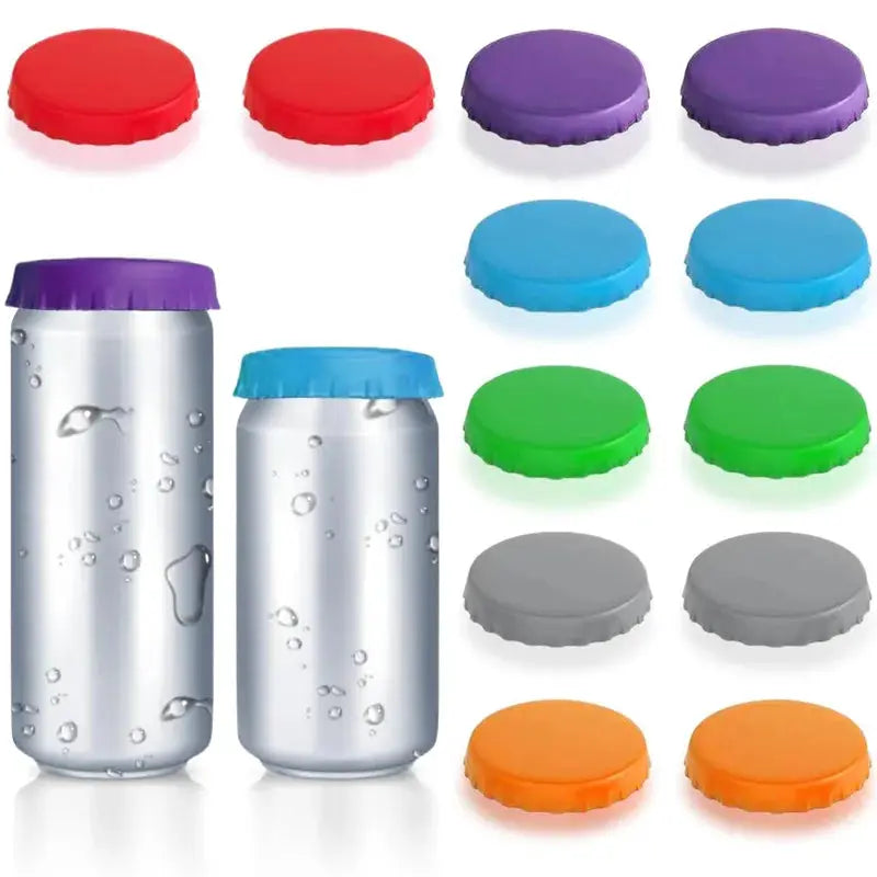 Food Grade Silicone Cola Cap Leak Proof Sealed Can Cap Reusable Dust Proof Cap For Beer Canned Beverages