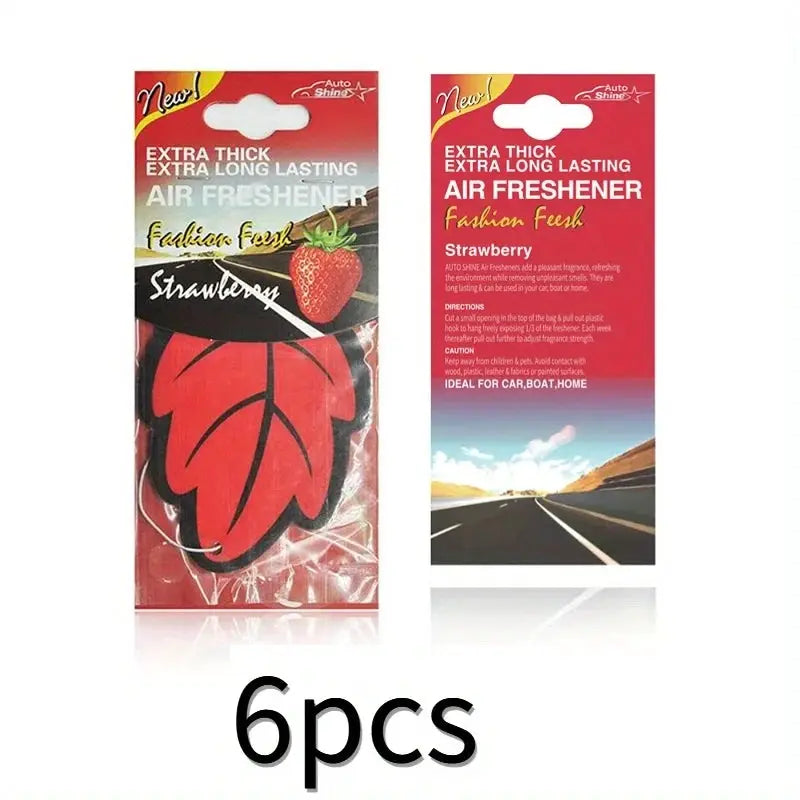 Leaf Shape Car Air Freshener Natural Scented Tea Paper Hanging Vanilla Perfume Fragrance For Auto Interior