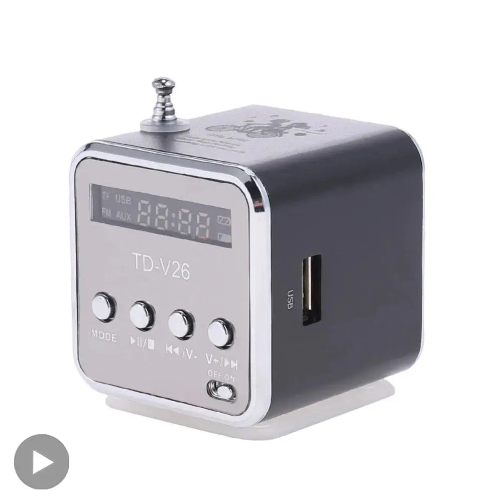 Mini Bluetooth Speaker Portable FM Radio MP3 Player AUX USB Sound Box With Metal Casing