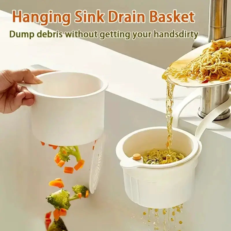 Multi Functional Food Strainer Sink Organizer For Kitchen And Bathroom Use With Efficient Drainage And Storage Solution