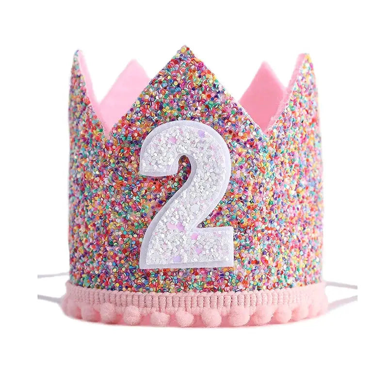 First Birthday Crown Hat For Kids Pink Party Decor Cute Birthday Party Hat For Boys And Girls