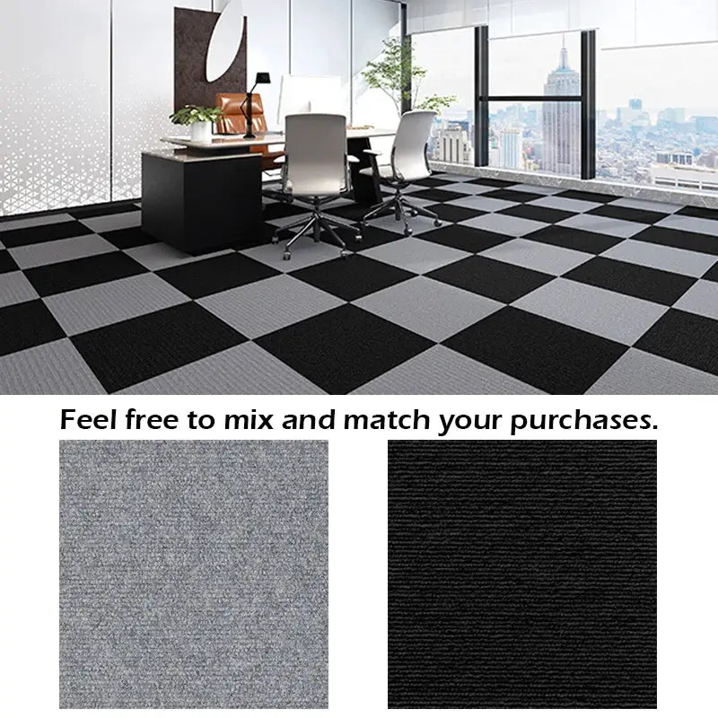 Simples Market 30cm x 30cm self-adhesive anti-slip floor rug; gray and black texture options