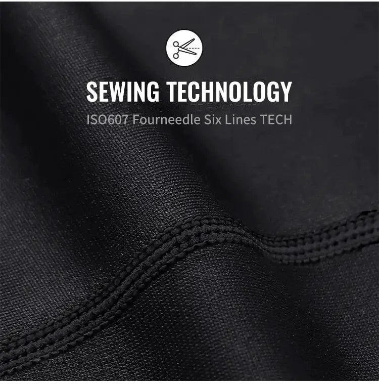 SONECHOKI men's compression pants in black polyester with seam detail