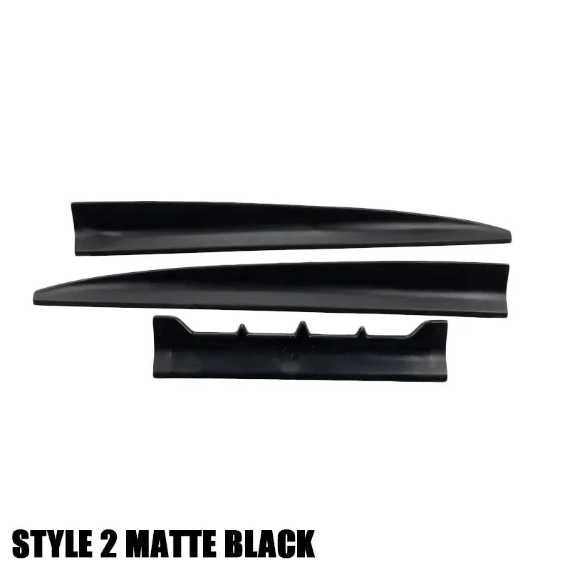 Audi A4 B8 rear trunk spoiler set, three-piece matte black soft plastic