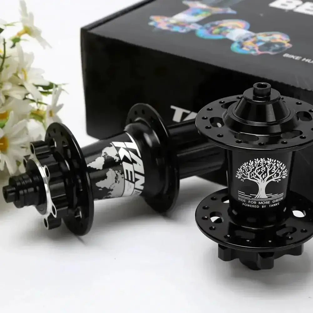 TanKe 120 Click MTB Front Rear Hub 120 Engagement 6 Bearings Thru Axle HG 8 9 10 11 12 Speed Disc Brake 28 32 36 Holes