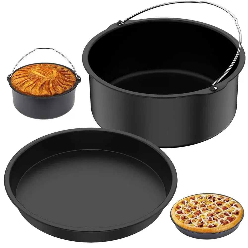 ChefCraft Round Cake Molds Set 6 7 8 Inch Nonstick Bakeware With Handles For Easy Release And Even Baking