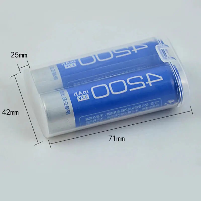 Portable Waterproof Clear 18650 Battery Storage Holder Case For Two Sections Safety Box