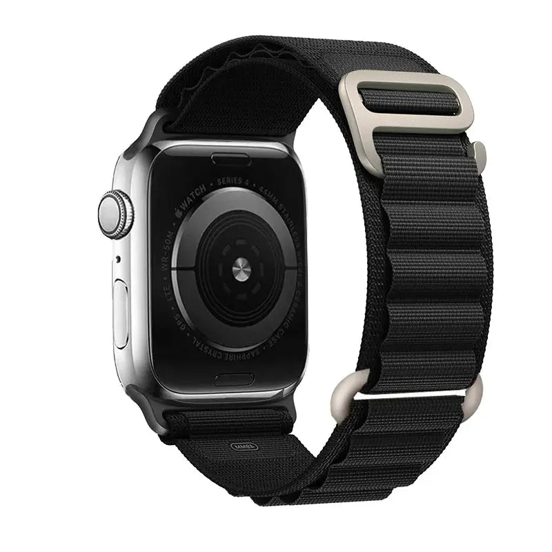 Apple Watch nylon Alpine strap in black for 40–49mm cases