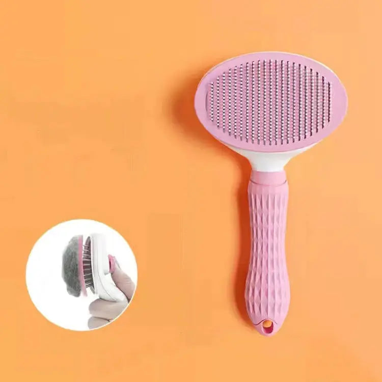 Pet Dog Hair Brush And Cat Comb For Grooming And Care Stainless Steel Long Hair Tool For Dogs And Cats