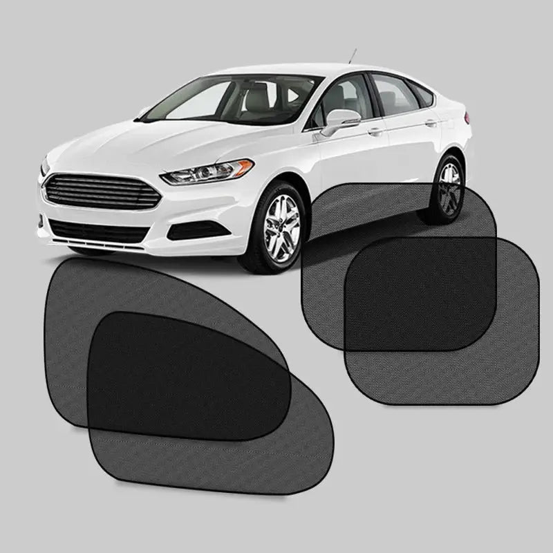 Seametal Car Sun Shade Side Window Curtain Front Rear Universal Fit UV Blocking Suction Cup Sun Protection