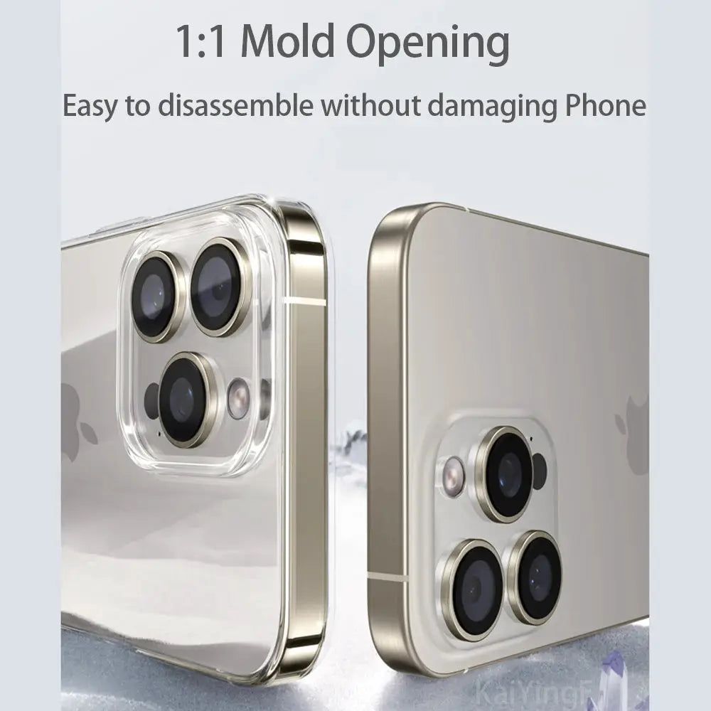 CrystalClear Lux Transparent Case for iPhone 11 12 13 14 Pro Max 15 16 Premium Clear TPU Silicone Back Cover