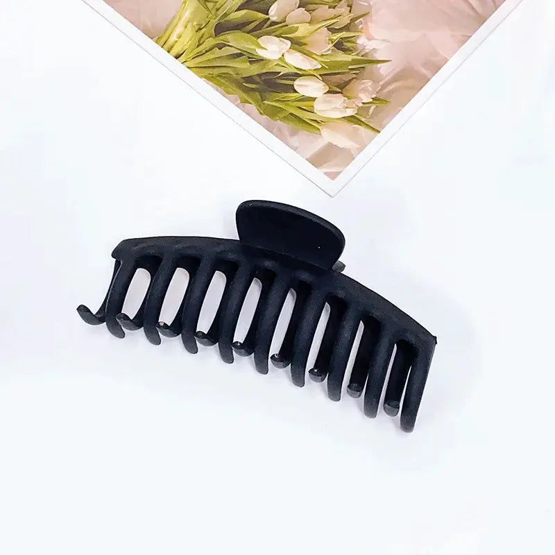 LuxeLocks Geometric Matte Hair Claw Set For Secure Slip Resistant Hold All Hair Types