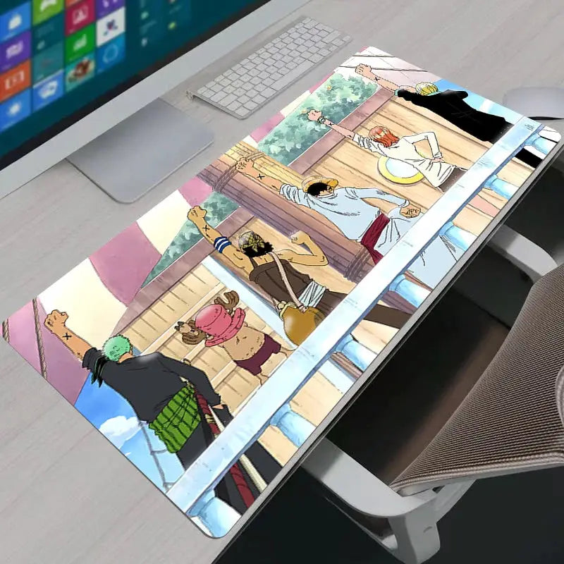 Large Japanese One Piece Anime Mouse Pad For PC Gamers Non Slip Rubber Desk Mat Gift For Youth