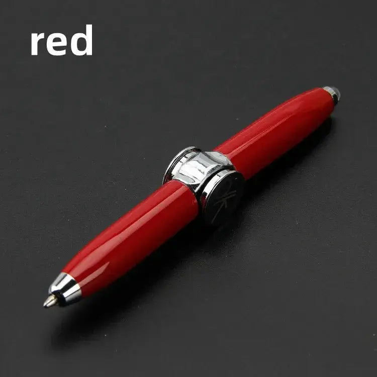 Multifunctional Decompression Finger Rotate Luminous Gyro Pen LED Light Ballpoint Fidget Spinner Gift