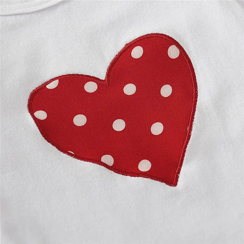 3 Piece Newborn Baby Girl Clothes Set Love Heart Long Sleeve Romper Pant Headband Fashion Outfit For 0 To 18 Months