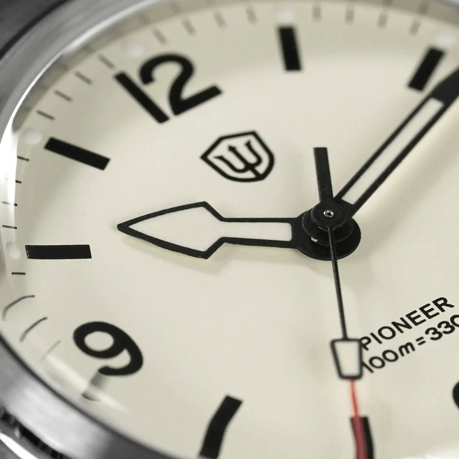Watchdives WD1960S V2 wristwatch with white dial, stainless steel case, bold black hands and WD shield logo