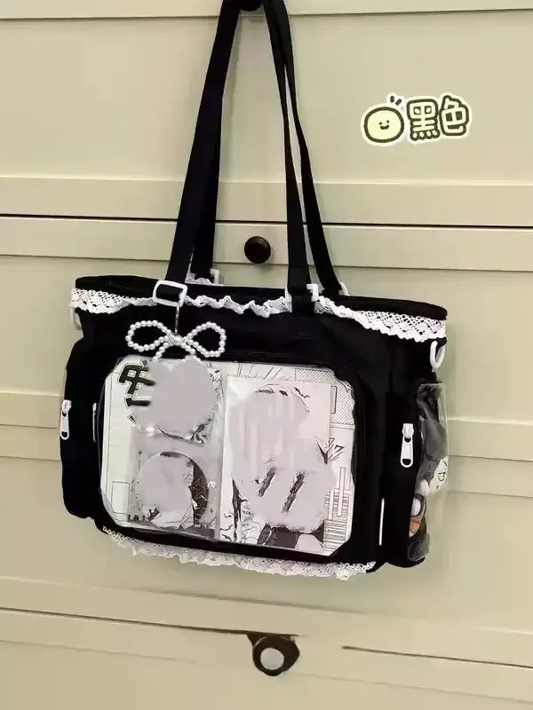 Ballet Girl Large Appetite Itabag Japanese Anime Style Two Dimensional Crossbody Bag For Women Durable Polyester
