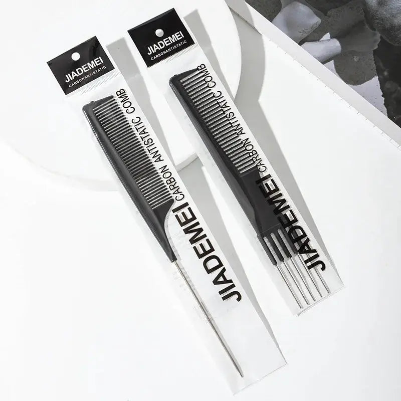 Hair combs JIADEMEI, black carbon anti-static 2-pack smoothing brushes for styling