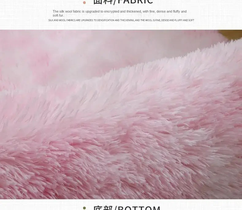 Plush round shag rug by Simples Market, pink fluffy carpet for living room and bedroom decor