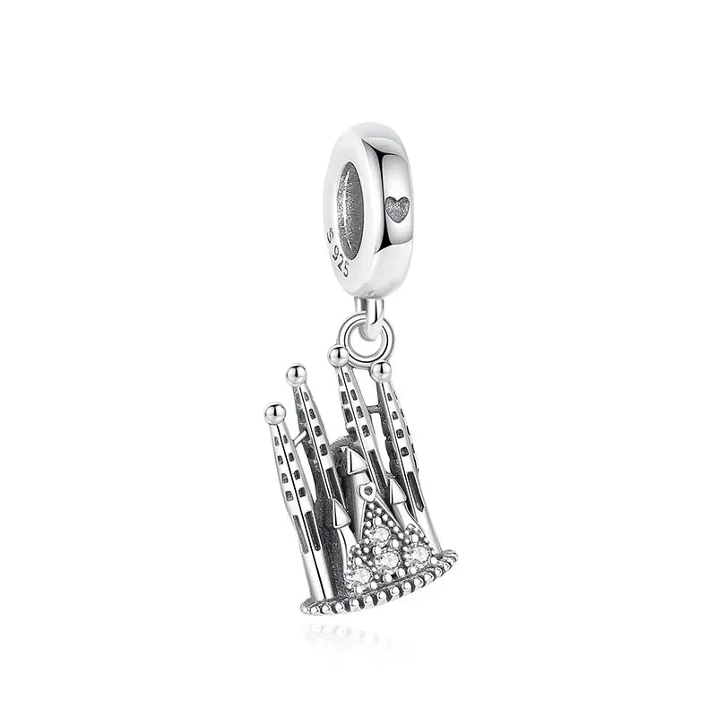 925 Sterling Silver Travel Theme Charms Beads London Bus Paris Suitcase Sam Panda Bracelets Necklaces Women DIY Jewelry