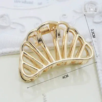 LuxeHair Geometric Metal Hair Claw Clip For Women And Girls Elegant Minimal Design For Secure Hold