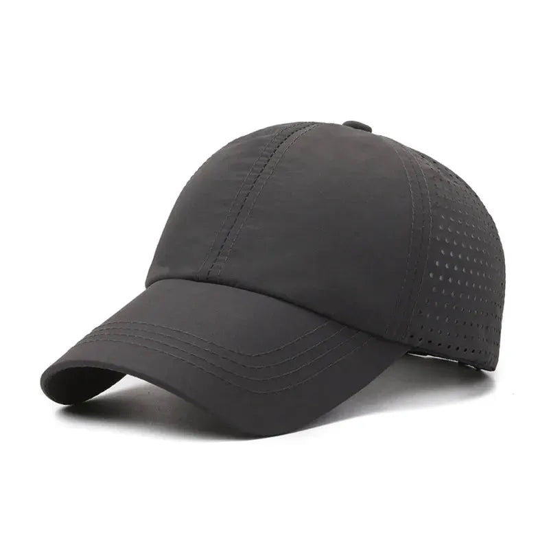 Dry Quickly Sun Cap Unisex Outdoor Casual Baseball Hat Big Size 60 To 65cm Adjustable Peaked Visor Cap