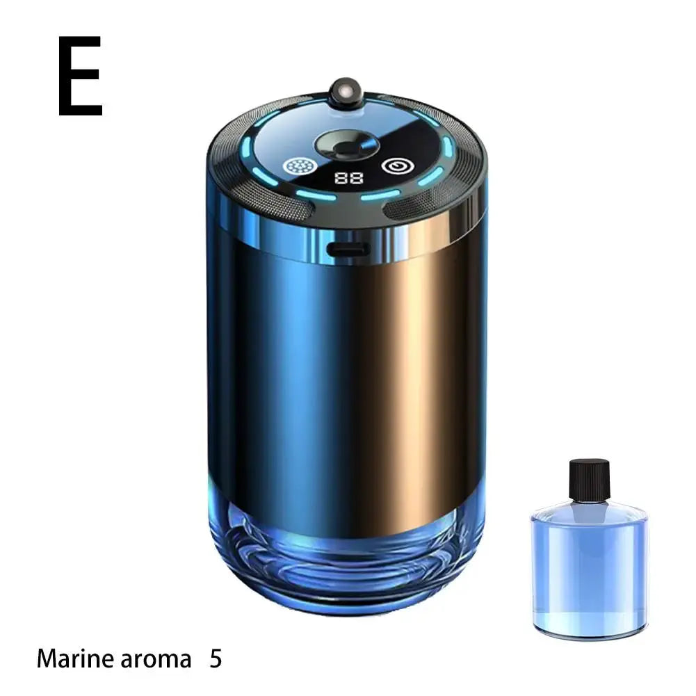 Car Fragrance Humidifier with Digital Display 5 Modes Scent Diffuser for Odor Elimination Universal Car Diffuser