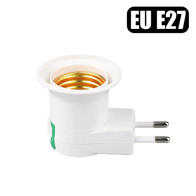 Direct Plug In Rotary Lamp Head E27 Socket Converter With Switch EU US Plug Lamp Holder For LED Table Lamp Base