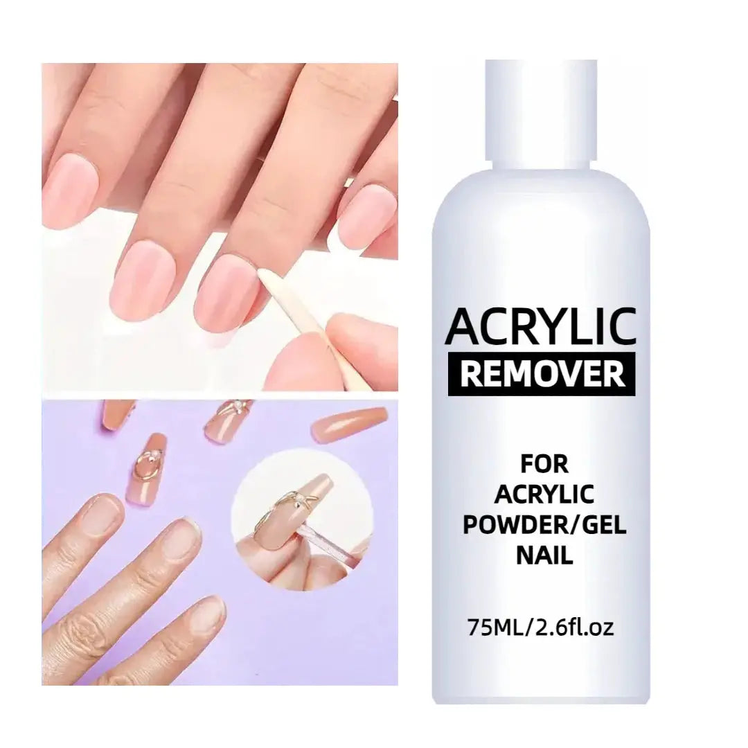 Acrylic remover bottle 75ml by Simples Market for acrylic powder/gel nails.