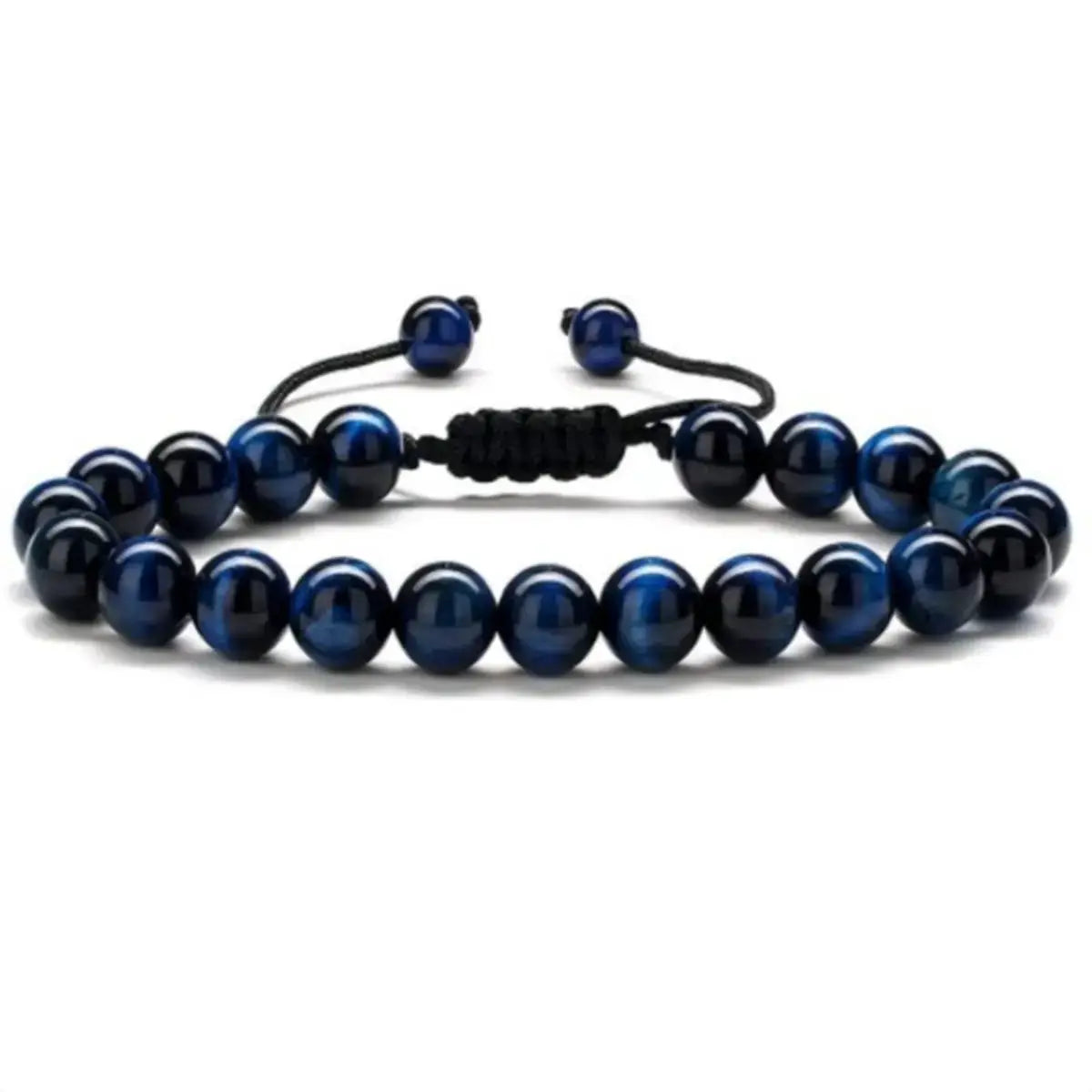 Three Style 8mm Natural Tiger Eye and Lava Rock Handmade Bracelets for Men Gift Set