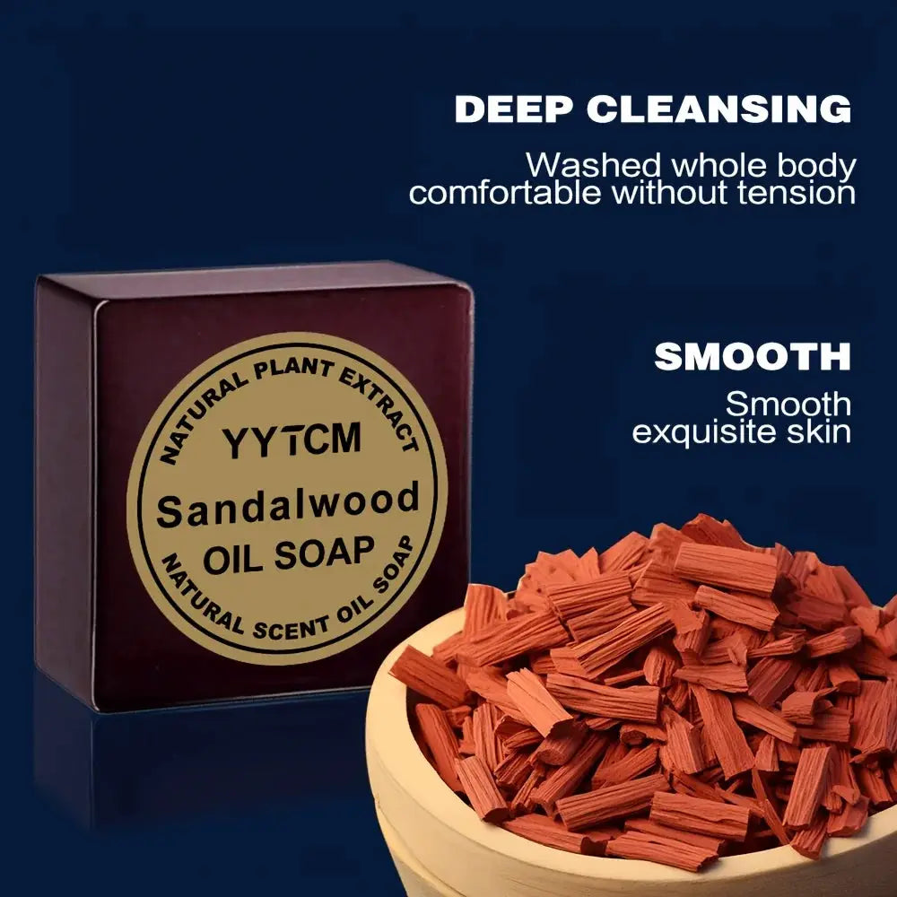 Premium Sandalwood Soap For Men With Long Lasting Light Fragrance For Bath Hand And Face Washing Gentle Skin Care Gift