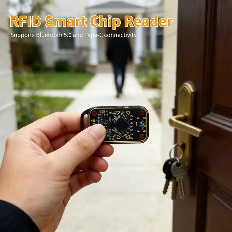 FULL-Chameleon Ultra V3.0 RFID Smart Chip Reader by Simples Market; handheld black PCB device