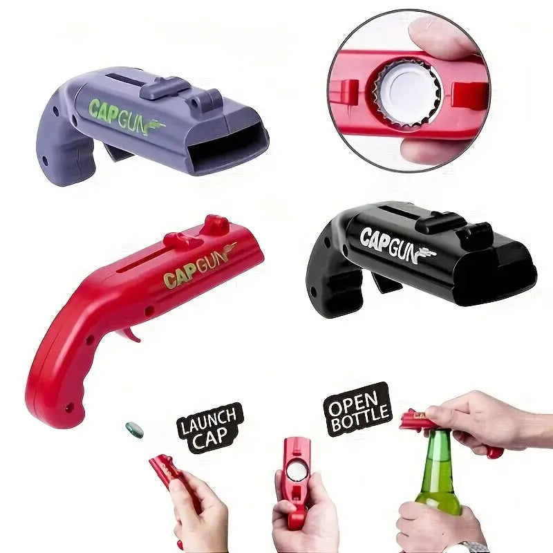 Funny Cap Gun Bottle Opener for Home Bars Parties and Weddings Gift for Men Beer Bottle Opener